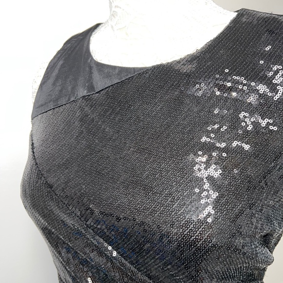 Black Sequin Dress - Size 6 - Picture 3 of 6